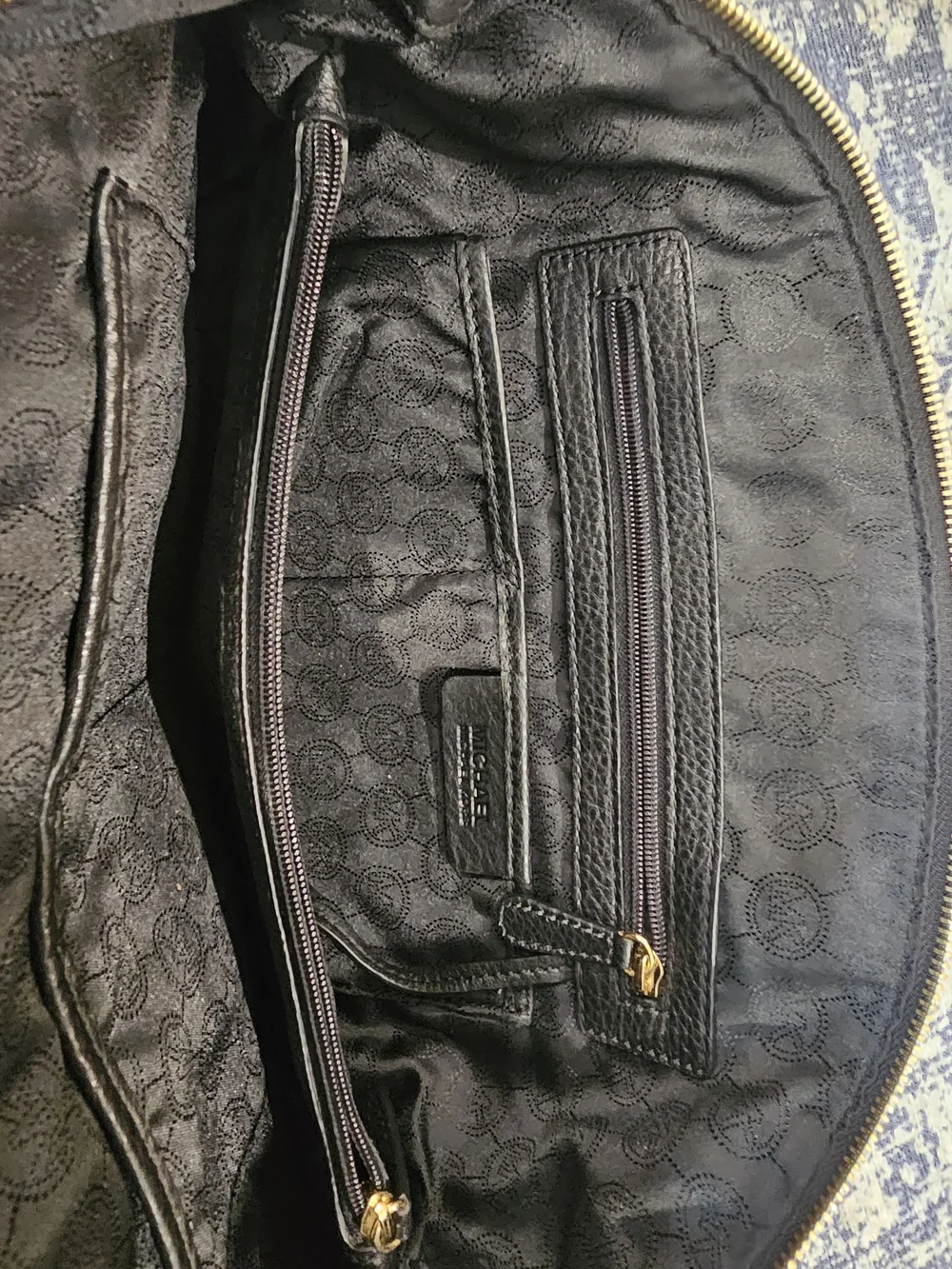 Michael Kors Black Leather Satchel Handbag